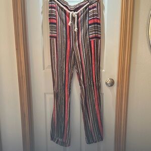 Velvet Heart Striped Multicolor Drawstring Pants